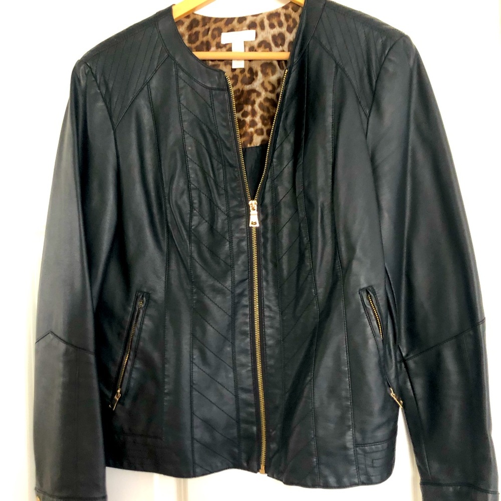 Charter Club Faux Leather Jacket